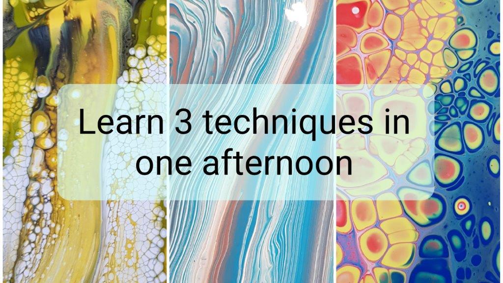 Learn 3 fluid art techniques