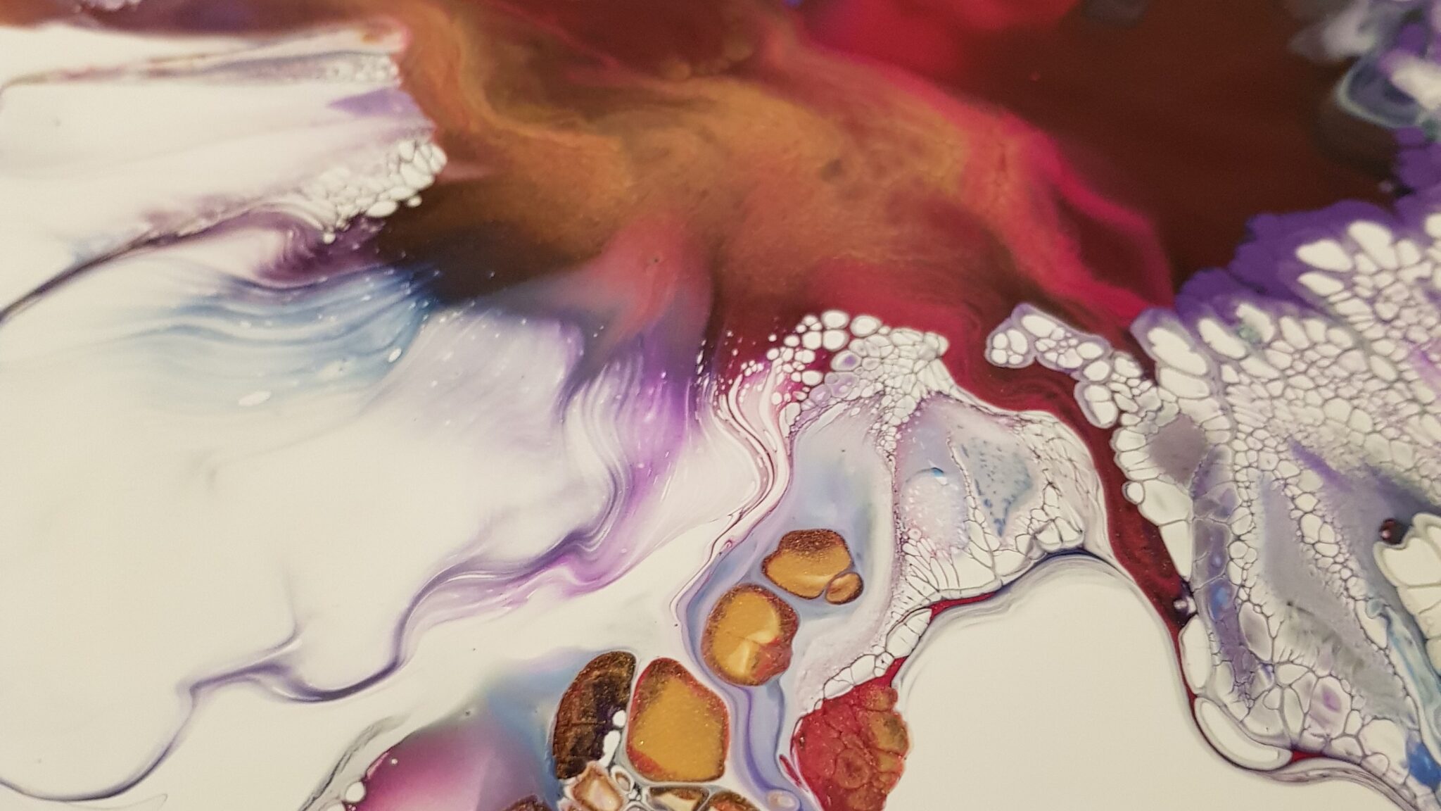 Acrylic Pouring Paint and Sip Dutch Pour Technique