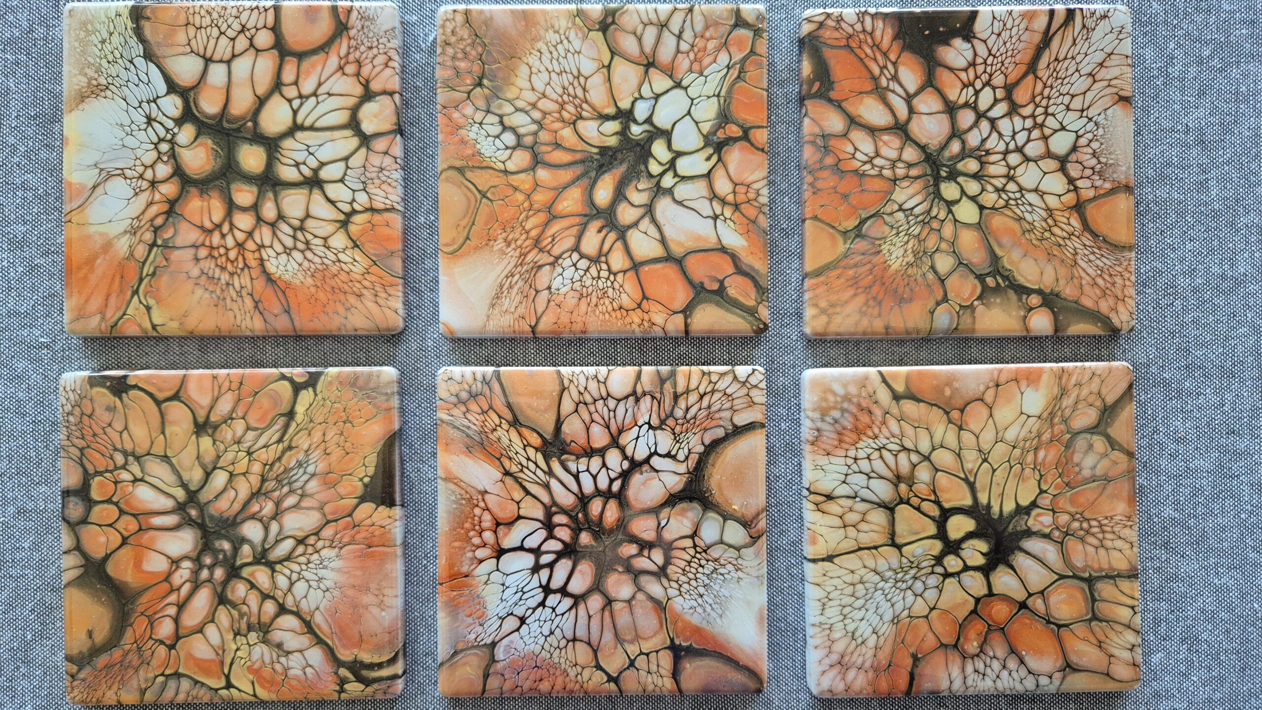 painted ceramic coasters
